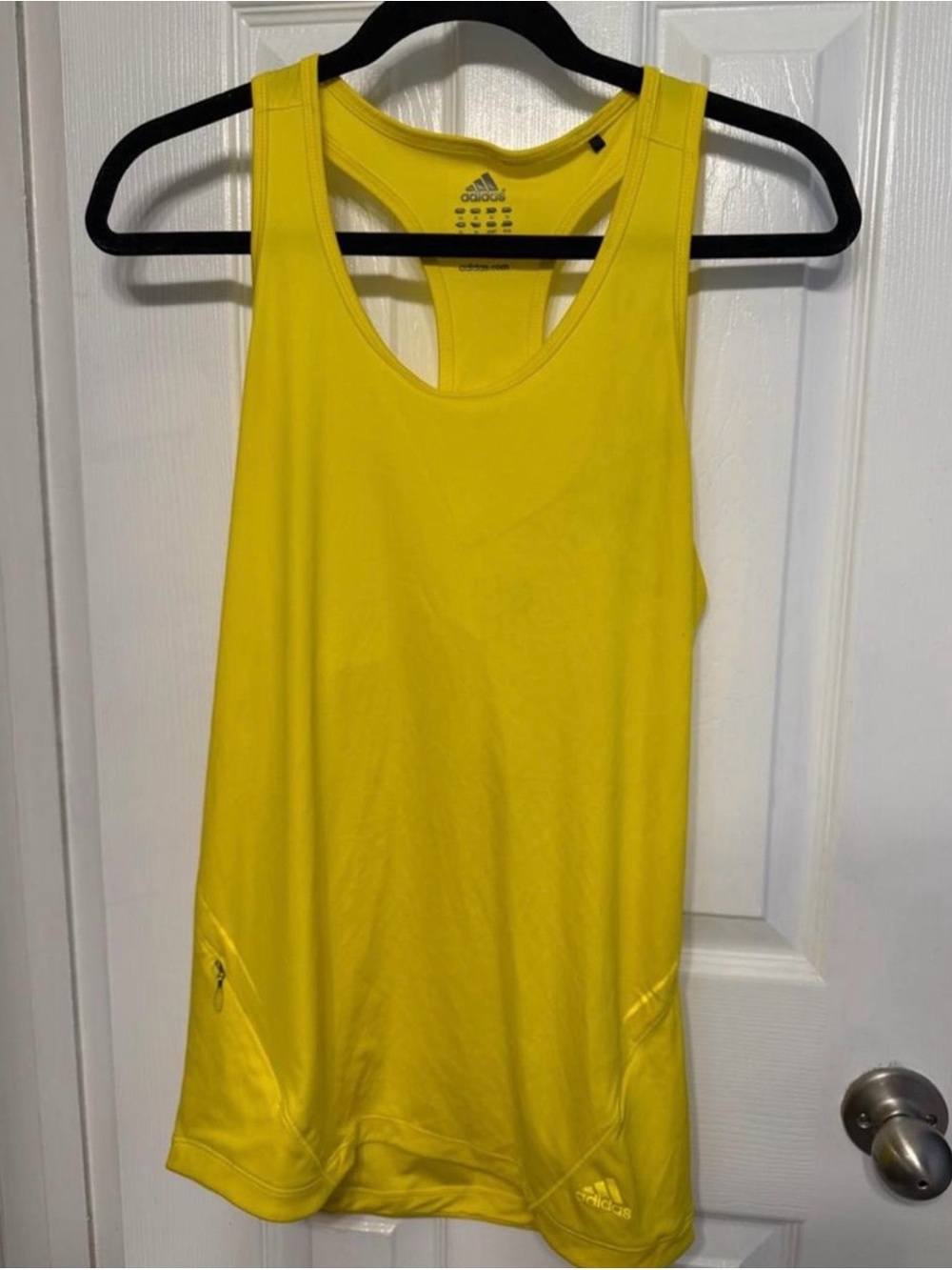 adidas Bright Yellow Racerback Athletic Tank